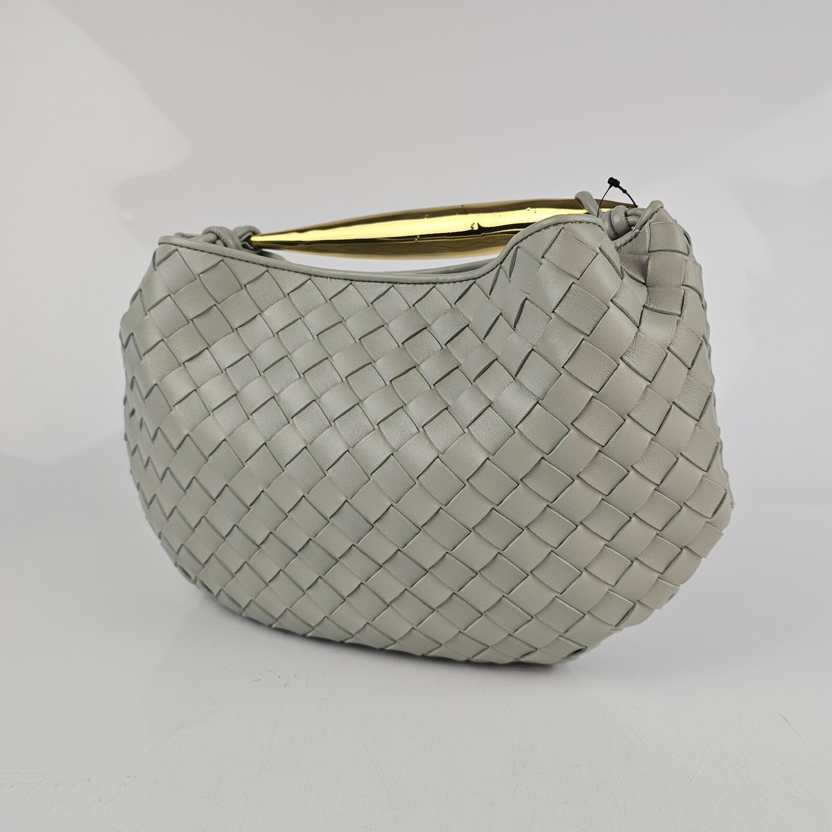 Bottega Veneta Sardine Classic $4500 Agate Gray Leather Top Handle