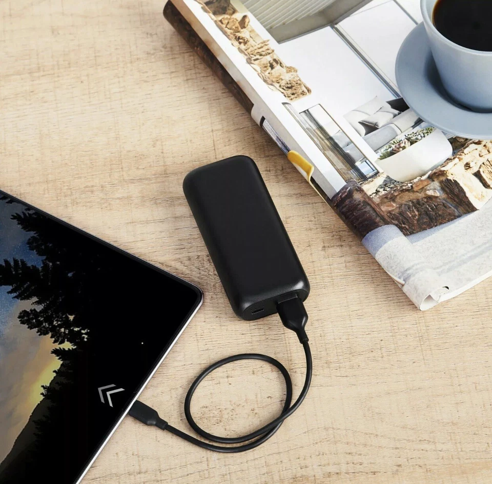 Onn Portable Battery Power Bank 6700 Mah Black Micro USB Cable 1ft Included NEW - Image 4 of 4