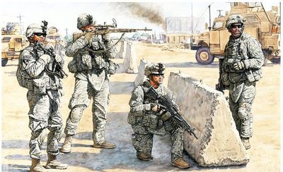 PLASTIC MODEL US CHECK POINT 4 FIG. 1/35 MASTER BOX 3591 DE