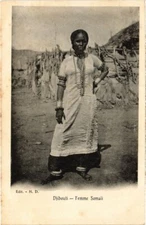 PC FEMME SOMALI ETHNIC TYPES DJIBOUTI SOMALIA (a35792)