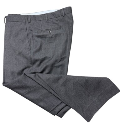 Men s Roy Robson Grey Flannel Suit Trousers W42  Short Zignone Wool