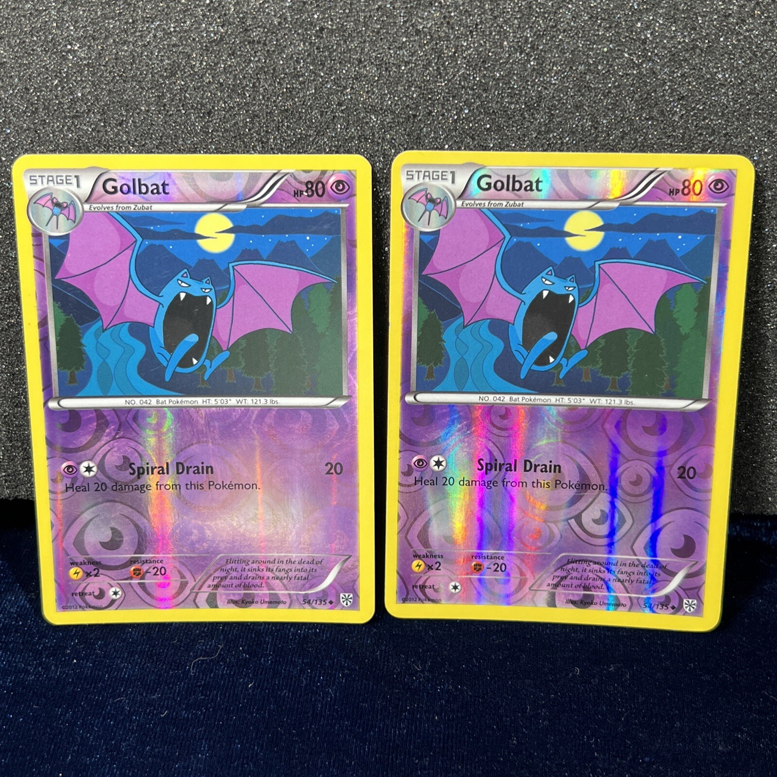Golbat 54/135 Uncommon Reverse Holo English Pokemon Card Plasma Storm