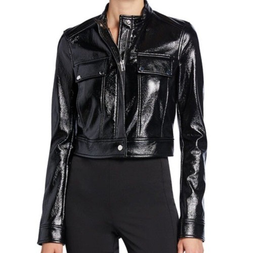 theory cropped leather jacket