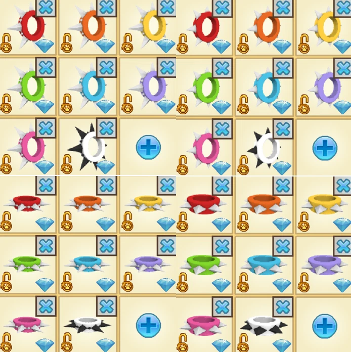 Animal Jam AJ "Spectacular" Long & Short Spiked Collars & Wrists 32-Item Bundle