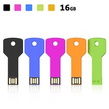5/10PCS 16GB Metal Key Shaped Memory Stick USB 2.0 Flash Drive Data Storage