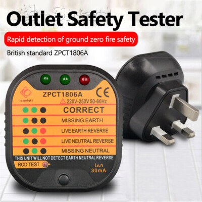 Tester Isolamento Tester Per Prese Elettriche 3 Pin UK - Verifica - Foto 6