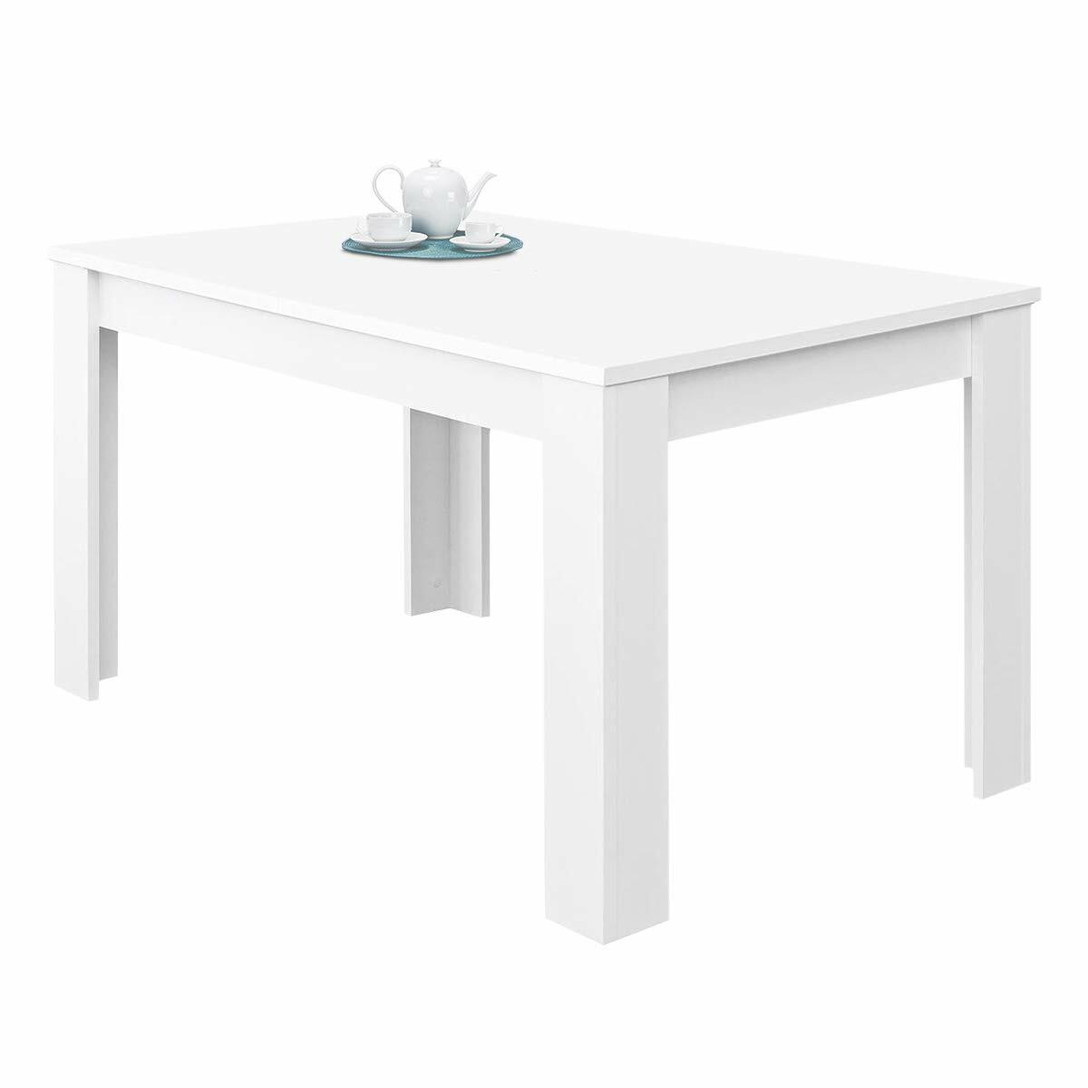 Mesa comedor blanco artik (mate) extensible salon moderno 140-190x90x78