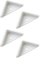 4PC Corner Brace WHITE Brackets 2” 50mm Plastic 90 Degree Fix Angle Repair Join