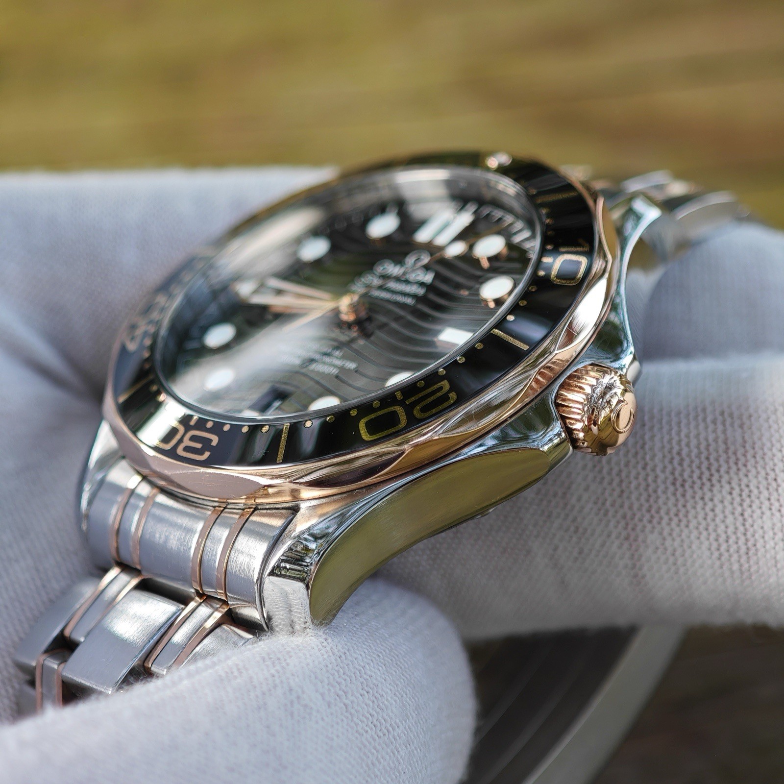 OMEGA Seamaster Professional 300M Two-Tone Automatic Diver Black Dial Watch