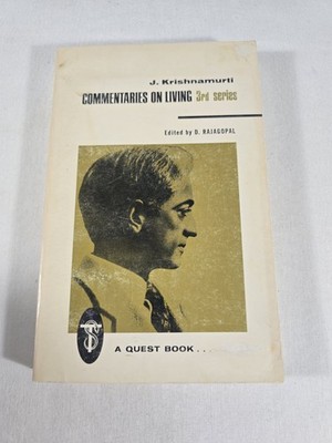 Commentaries on Living 3rd Series J. Krishnamurti 1970 Paperback Book Rajagopal