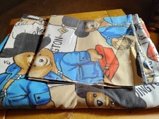 Twin Duvet PADDINGTON London Fabric for use or repurpose Lt Fading Broken & Snap