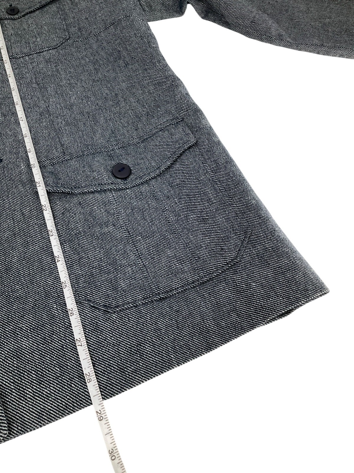 Dialogue Medium Gray Button-Front Jacket blazer P… - image 4