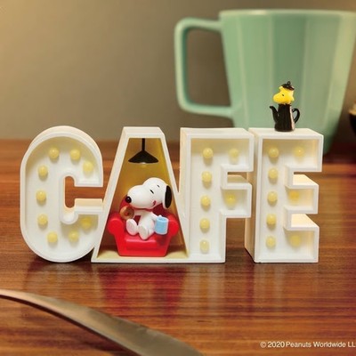 Cafe Peanuts snoopy collection of words ornament collectible figure toy re-ment