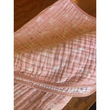 Stephen Joseph Baby/Toddler Pink Plush Quilt 48x46 100 Cotton Muslin