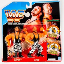 WWF Hasbro Bushwhackers Butch & Luke 2-Pack 1990 Series 2 Figurine US MOC NUOVO IMBALLO ORIGINALE