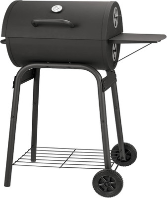 Barrel Charcoal Grill, Large Charcoal Grills with Side Shelf, Outdoor BBQ Grill,