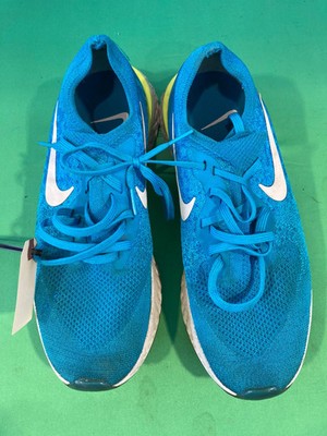 Nike Epic React Flyknit Blue Volt Running Shoes | Men's 9.5
