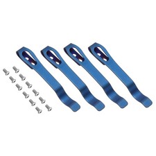4Set Deep Carry Pocket Clip 2.6"(66mm) Knife Pocket Back Clip with Screws Blue