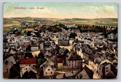 Schneeberg Saxony Germany Panoramic View Postcard c. 1900s Wilhelm Vogel