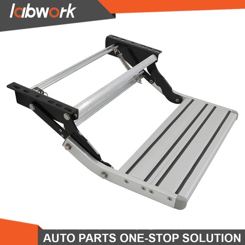 RV Camper Steps Compact One-Hand Expand or Collapse Manual Single Drop 1 Step - Foto 1 di 8