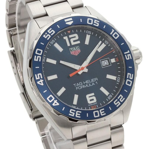 Tag Heuer Formula 1 Waz1010 Quartz SS Blue Dial 43mm Grade A Used Watch Men's - Picture 2 of 10