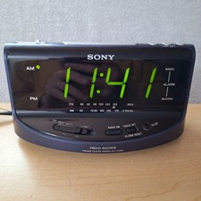  blue SONY ICF-C492 Dream Machine AM/FM LED Alarm Clock Radio Snooze Battery