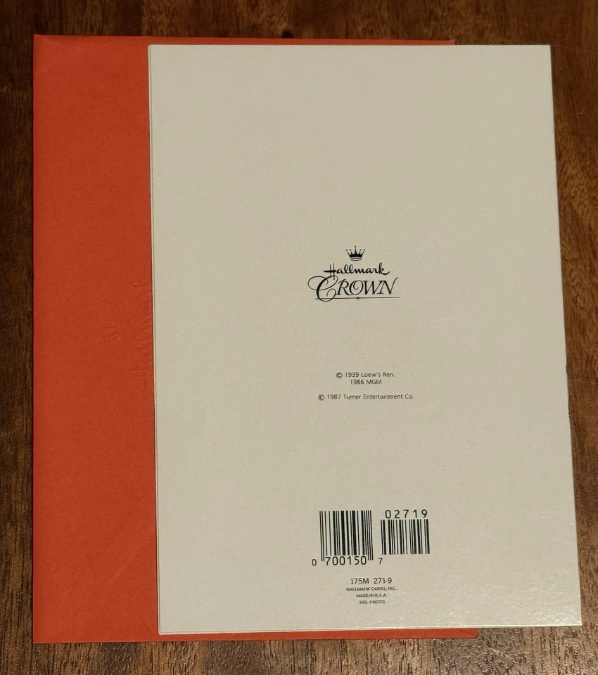 VTG 1987 Dorothy & Toto Good Luck Wizard of Oz Greeting Card Hallmark Crown NEW - Image 3 of 4