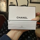 CHANEL White & Black Paper Shopping/Gift Bag  Small — photo 2