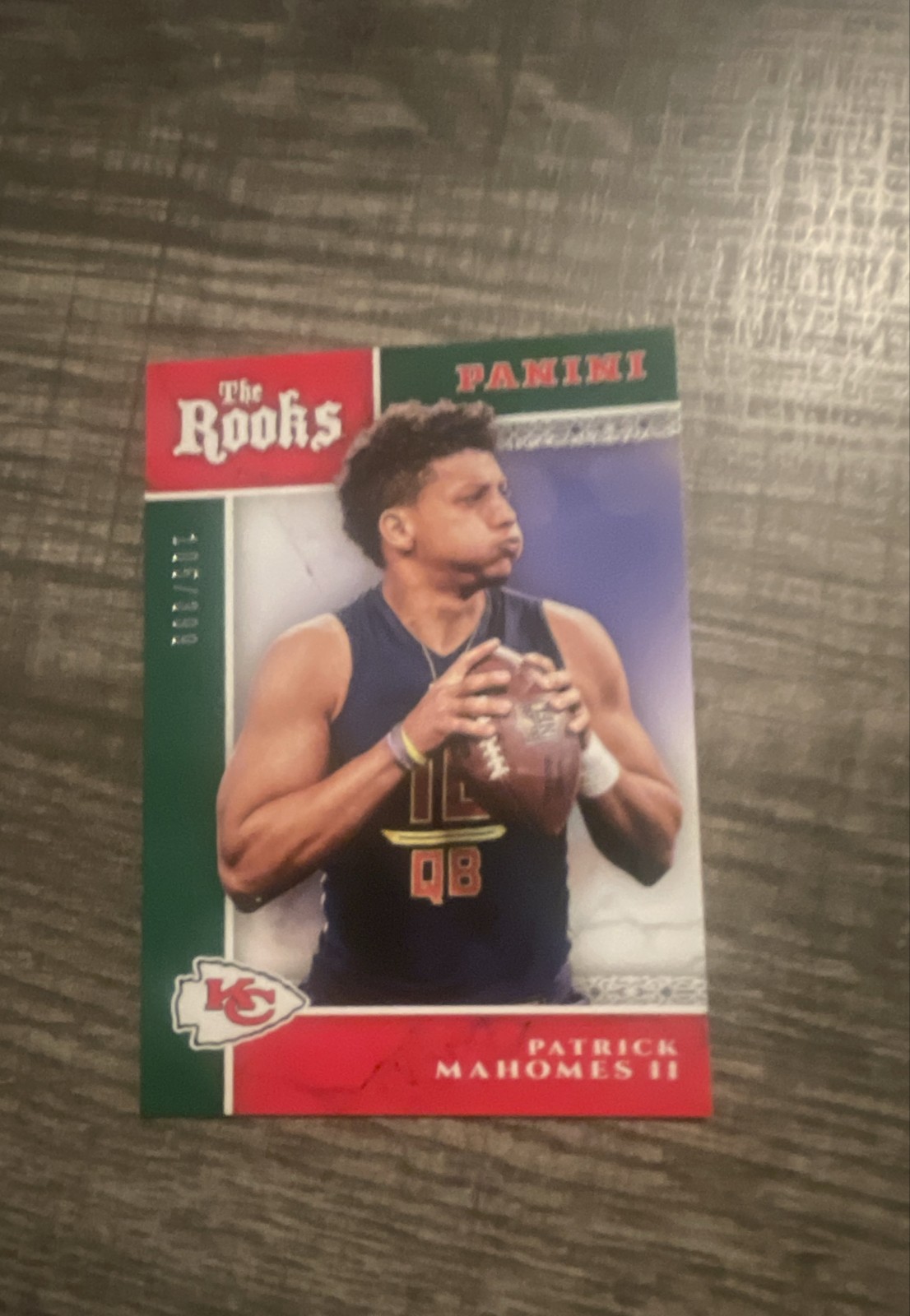 2017 Panini - The Rooks Patrick Mahomes II #RO-PM Green /399 (RC)