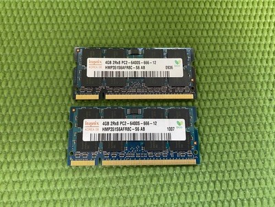 Hynix 8GB Kit (2 x 4GB) 2Rx8 PC2-6400S SODIMM Ram DDR2 - HMP351S6AFR8C-S6
