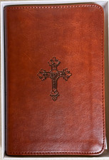 Holy Bible : ESV Compact Bible TruTone, Walnut, Weathered Cross Design