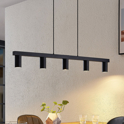 Lindby Baliko Hängeleuchte Deckenlampe Lampe Pendelleuchte 5-flmg GU10 schw449
