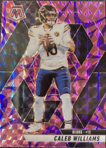 2025 Panini Mosaic - Caleb Williams #22 Reactive Purple Mosaic Prizm