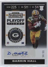 2019 Panini Contenders Rookie Playoff Ticket 94/99 Darrin Hall #224 Auto 4f5