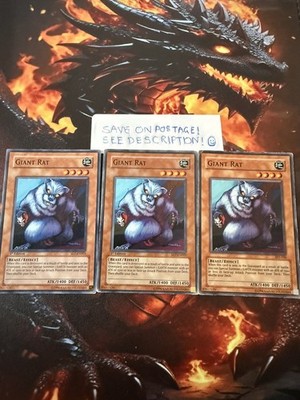 3x Riesenratte Playset gemischte Sets/Auflage/Rarität YuGiOh Karten! Kombiporto!