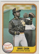 1981 fleer #492 Dave Cash PADRES