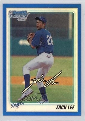 2010 Bowman Draft Chrome Draft Picks Blue Refractor 73/199 Zach Lee #BDPP87 4y4