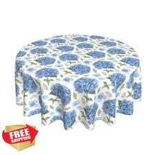 Yxuiyal Hydrangea Round Tablecloth 70 Inch