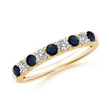 Angara Natural Sapphire and Diamond Half Eter...