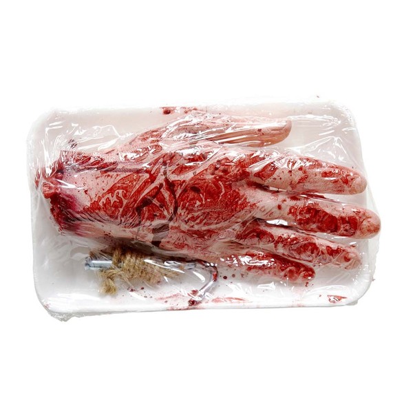 Halloweendeko Blutige Abgeschnittene Hand In Verpackung Horror Deko Halloween-image