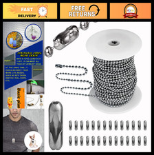 Extra Long 110ft 2.0mm Stainless Steel Ball Bead Chain, Dog Tag Keychain DIY S