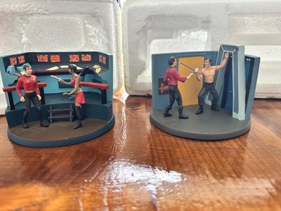2 Star Trek Hawthorne Village Dioramen - USA Enterprise NCC-1701 Sammlung.