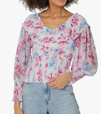 NWT BB Dakota Steve Madden High Floral Standards Top S Babydoll Fairy Romantic