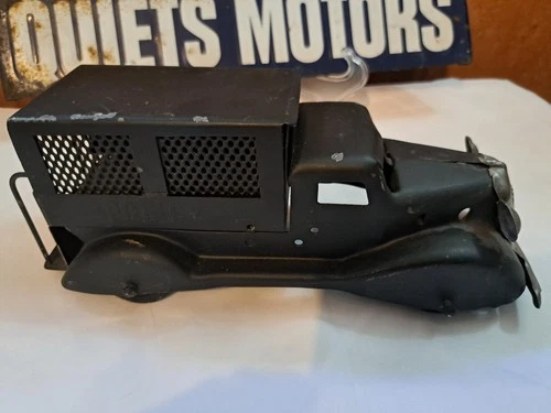 Scarce Marx Wyandotte 1930's Police Paddy Wagon Pressed Steel Wood Tires