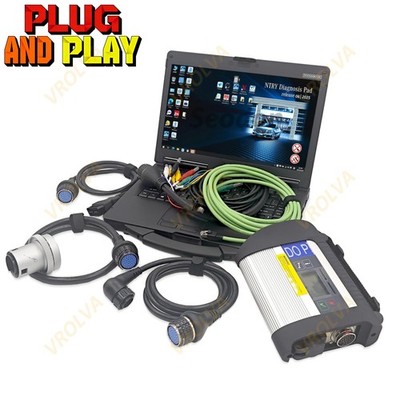 2023/9 For Mercedes MB Star C4 DOIP Xentry Car Diagnostic Scanner with Laptop