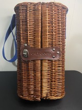 Grey Goose Wicker Picnic Basket Vodka Wine Bo...