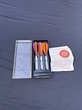 3 Vintage Unicorn 14g Darrow Feather Chrome Darts 202 England Sport Craft