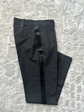 Mango MNG Women's Black Trousers Wool Blend Straight Leg Size 2