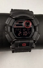CASIO G-SHOCK Black Red Display PROTECTOR SUPER ILLUMINATOR BLACK WATCH GD400-1
