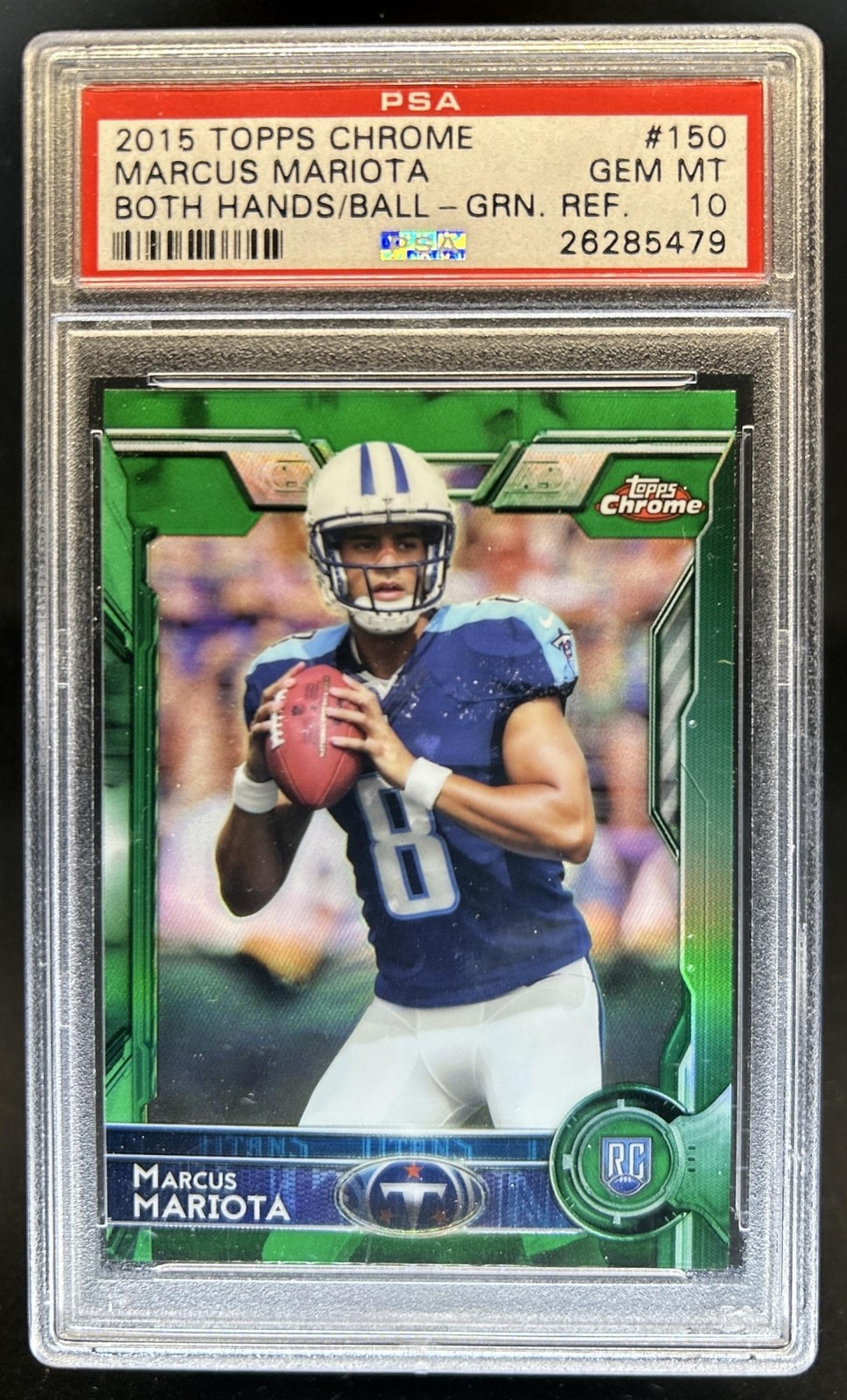 Marcus Mariota Topps Chrome #150 Green Refractor